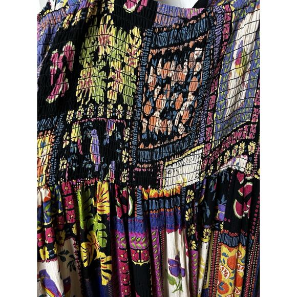 Angie Crochet Patchwork Maxi Dress Size Large Boho - Picture 12 of 12